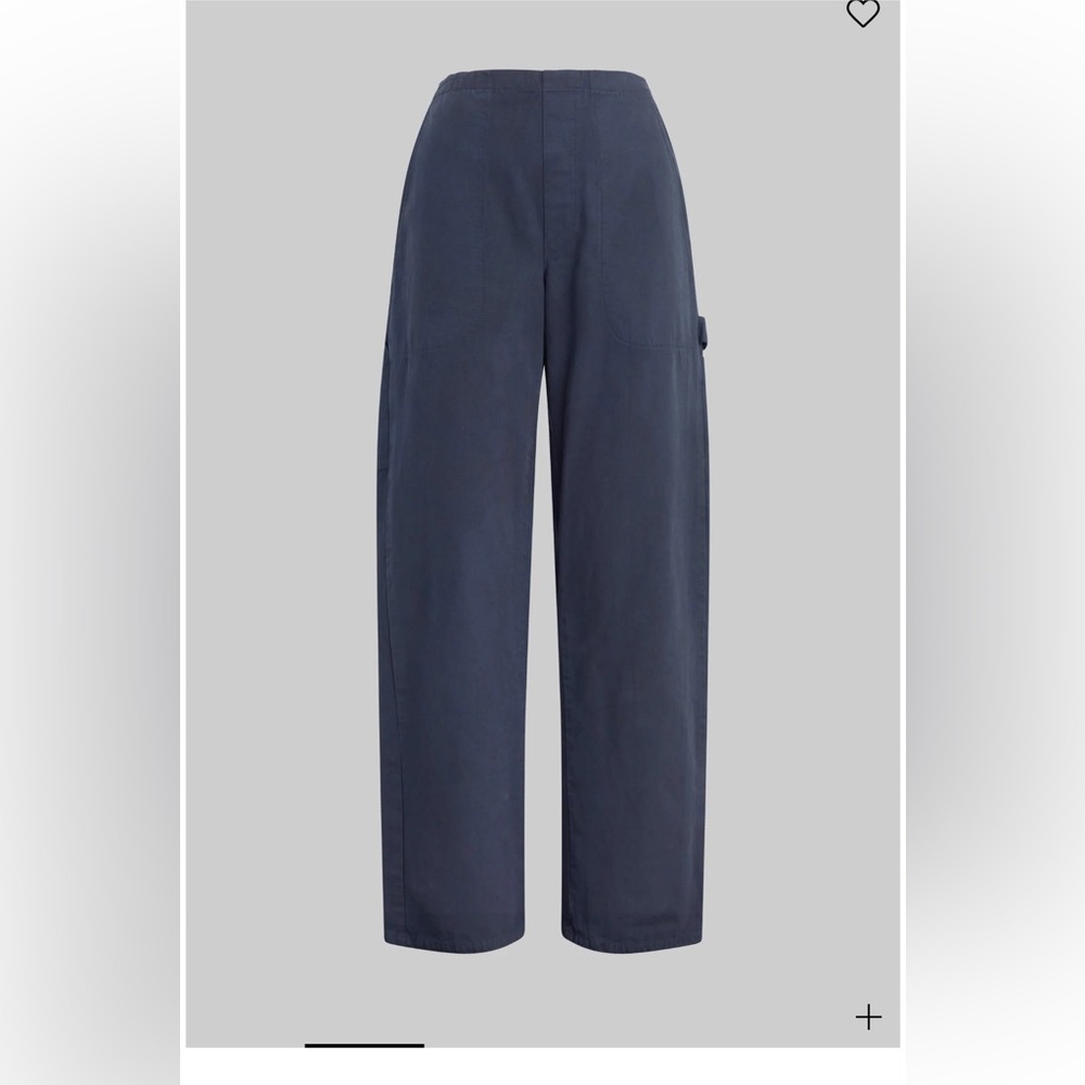LESET Navy Wide-Leg Utility Trousers - Picture 3 of 14